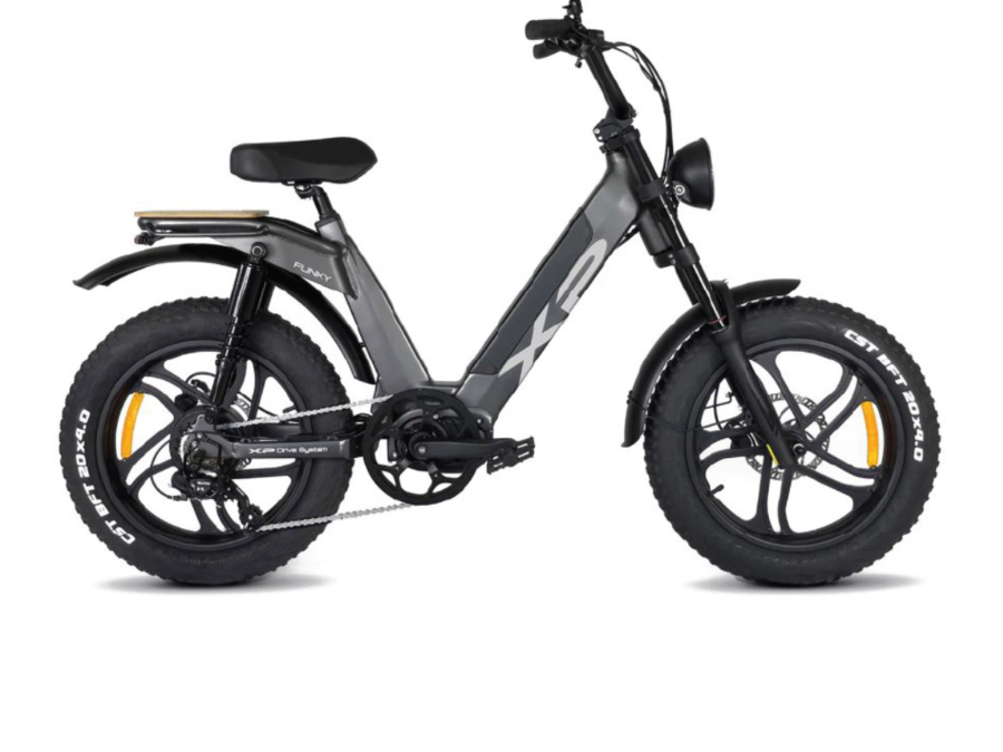 bici elettrica xp bikes funky trail grey grigio scuro