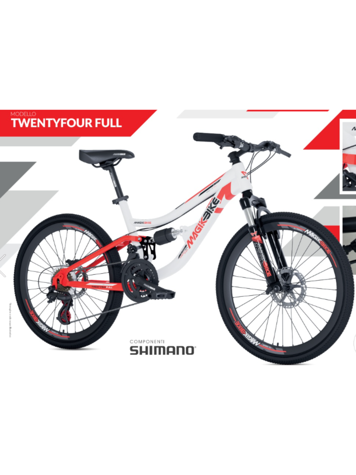 bicicletta mountain bike magic bike uomo 24 ammortizzata