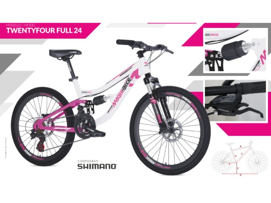 Bicicletta Magik Bike Full 24" mtb bimba