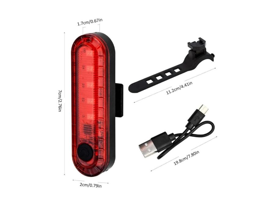 Bematrix Fanale Posteriore 5 Led Super Luminoso Ricaricabile