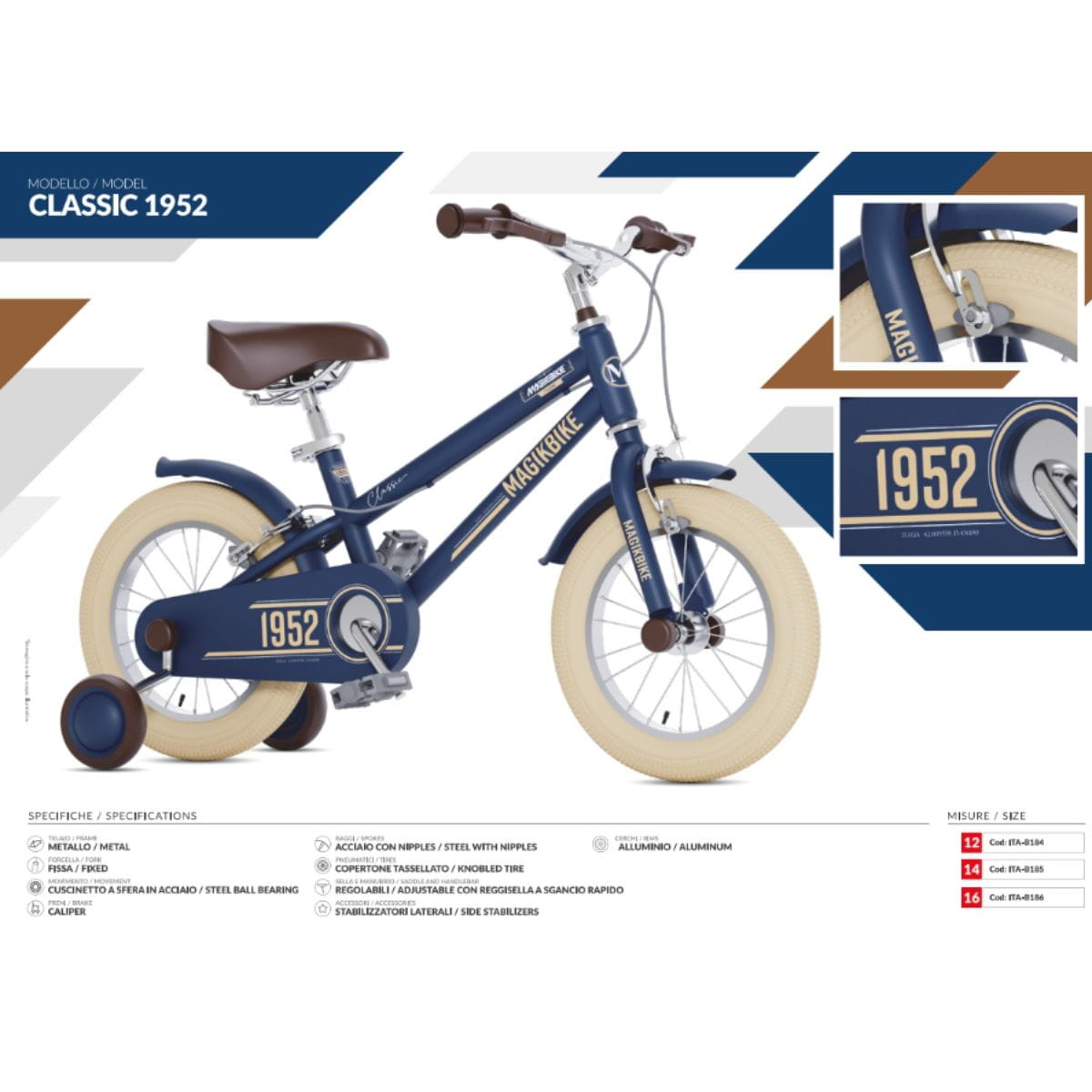 Magik Bike 16" Classic 1952 Vintage bici bimbo